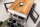 Table basse 165 cm artisanale Hot Rod avec meuble bar