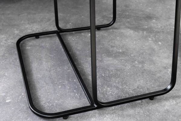 Table basse set de 2 pièces en métal noir or argent fait main