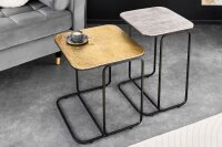 Table basse set de 2 pièces en métal noir...
