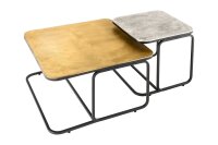 Table basse set de 2 pièces métal...