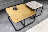 Table basse set de 2 pièces métal...