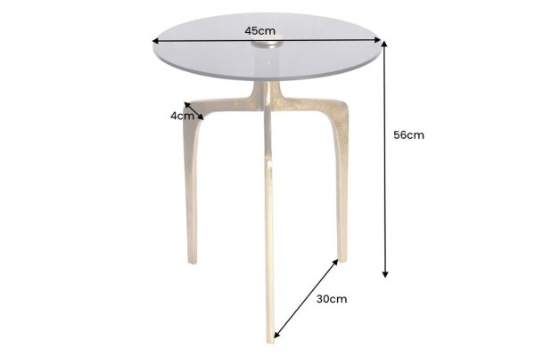 Table dappoint métal en laiton noir Ø 45 cm