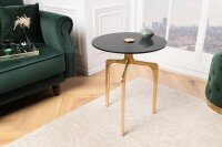 Table dappoint métal en laiton noir Ø 45 cm