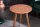 Table dappoint en bois dacacia métal cuivre antique Ø40cm Handmade