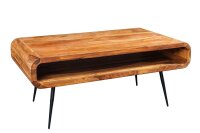 Table basse en bois de sheesham et métal 90 x 50 cm