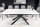Table de salle à manger extensible céramique métal blanc noir