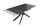 Table de salle à manger extensible céramique métal anthracite noir