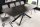 Table de salle à manger extensible céramique métal anthracite noir