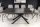 Table de salle à manger extensible céramique métal anthracite noir