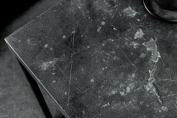 Table basse noire 60 x 60 cm aspect marbre noir