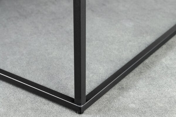 Table basse noire 60 x 60 cm aspect marbre noir