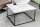 Table basse Blanc Noir 60 x 60 cm Aspect marbre Moderne