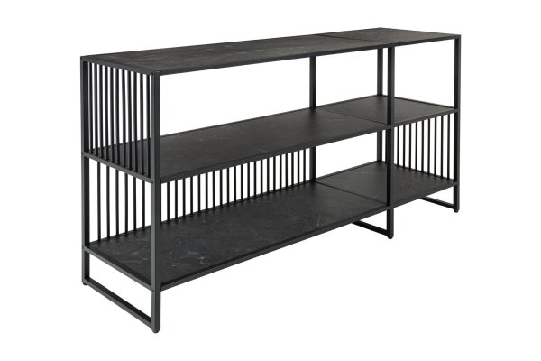 Étagère en noir 120 x 83 cm Noir Métal MDF