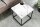 Table dappoint en noir blanc 40 x 40 cm aspect marbre