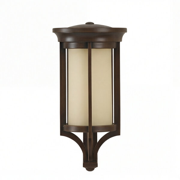 Applique murale extérieure crème bronze acier verre MERYL