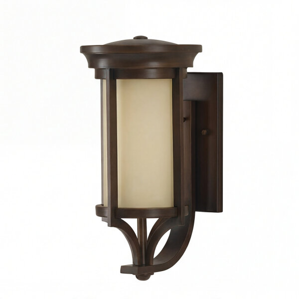 Applique murale extérieure crème bronze acier verre MERYL