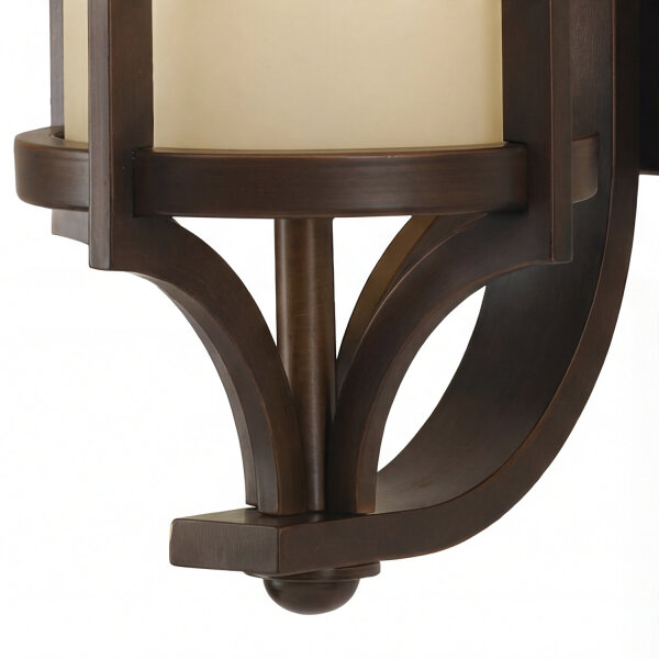 Applique murale extérieure crème bronze acier verre MERYL