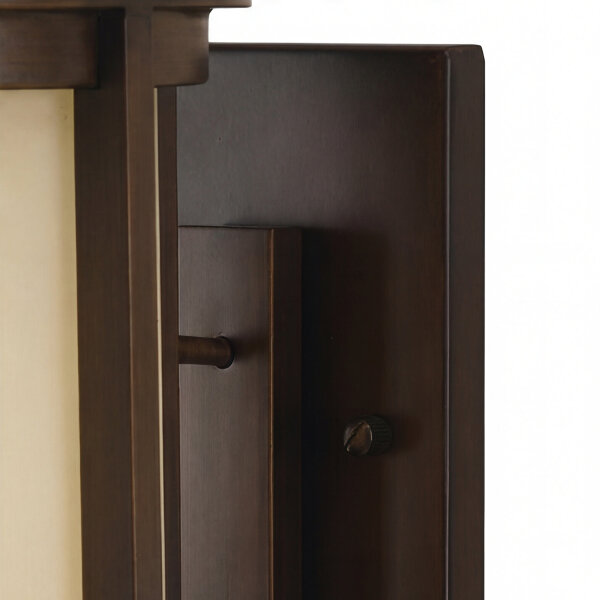 Applique murale extérieure crème bronze acier verre MERYL