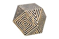 Table dappoint incrustée en noir blanc 40x57 cm...