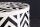 Table dappoint noir blanc 35 x 35 cm artisanale