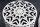 Table dappoint noir blanc 35 x 35 cm artisanale