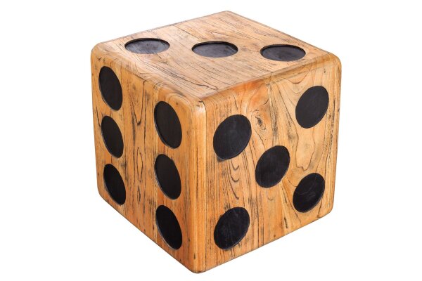 Table dappoint Mindiholz en bois naturel 41 x 41 cm