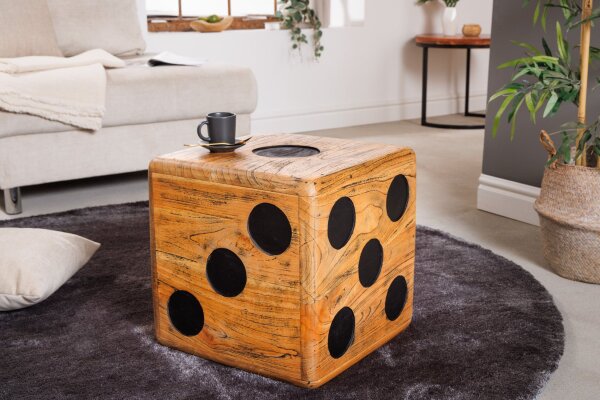 Table dappoint Mindiholz en bois naturel 41 x 41 cm