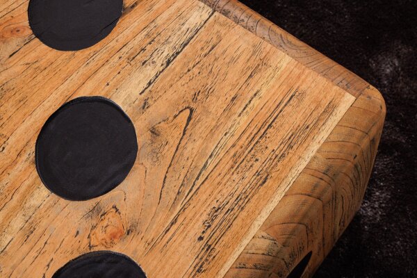 Table dappoint Mindiholz en bois naturel 41 x 41 cm