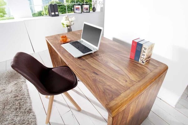 Bureau en bois de sheesham naturel 120 x 60 cm