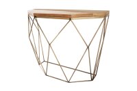 Table console mangue bois m&eacute;tal en laiton naturel...