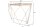 Table console mangue bois métal en laiton naturel 90 cm