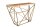 Table console mangue bois métal en laiton naturel 119 cm
