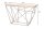 Table console mangue bois métal en laiton naturel 119 cm