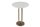 Table dappoint en marbre métal blanc or 45x45 cm artisanale