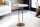 Table dappoint en marbre métal blanc or 45x45 cm artisanale