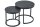 Set de 2 tables dappoint MDF métal noir rond