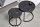 Set de 2 tables dappoint MDF métal noir rond