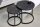 Set de 2 tables dappoint MDF métal noir rond