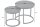 Set de 2 tables dappoint MDF métal noir rond