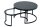 Set de 2 tables basses MDF verre trempé métal noir