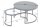 Set de 2 tables basses MDF verre trempé métal noir