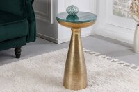 Table dappoint en marbre métal vert or 30x30 cm...