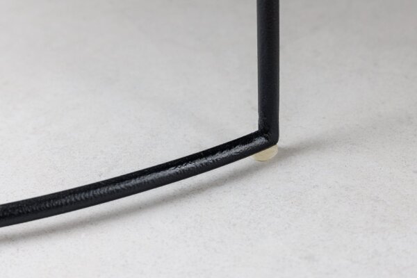 Table basse set de 2 avec plateau en argent noir fait main