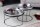 Table basse set de 2 avec plateau en argent noir fait main