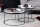 Table basse set de 2 avec plateau en argent noir fait main