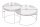 Table basse set de 2 pièces en or noir avec plateaux artisanaux