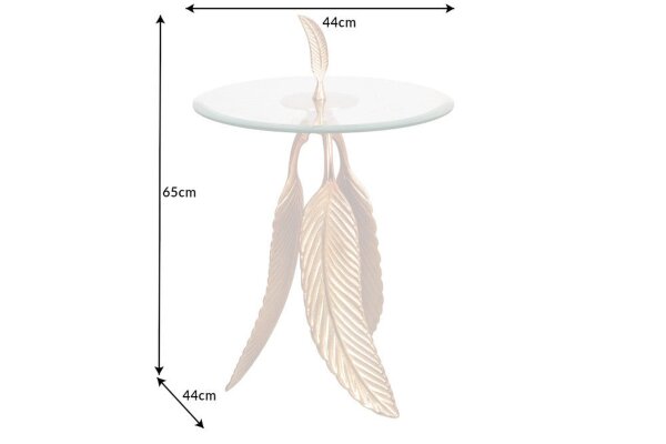 Table dappoint verre dur métal doré 44x44 cm artisanat