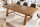 Table de salle à manger en bois recyclé (pin) en brun vintage 165x90 cm