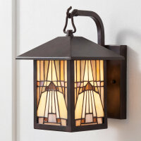Lampe Tiffany pour lextérieur IP44 en bronze or MISSY