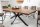 Table de salle à manger bois de sheesham métal 180 x 90 cm X-pieds